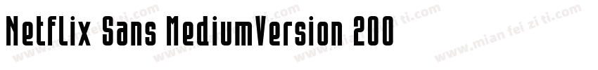 Netflix Sans MediumVersion 2001字体转换